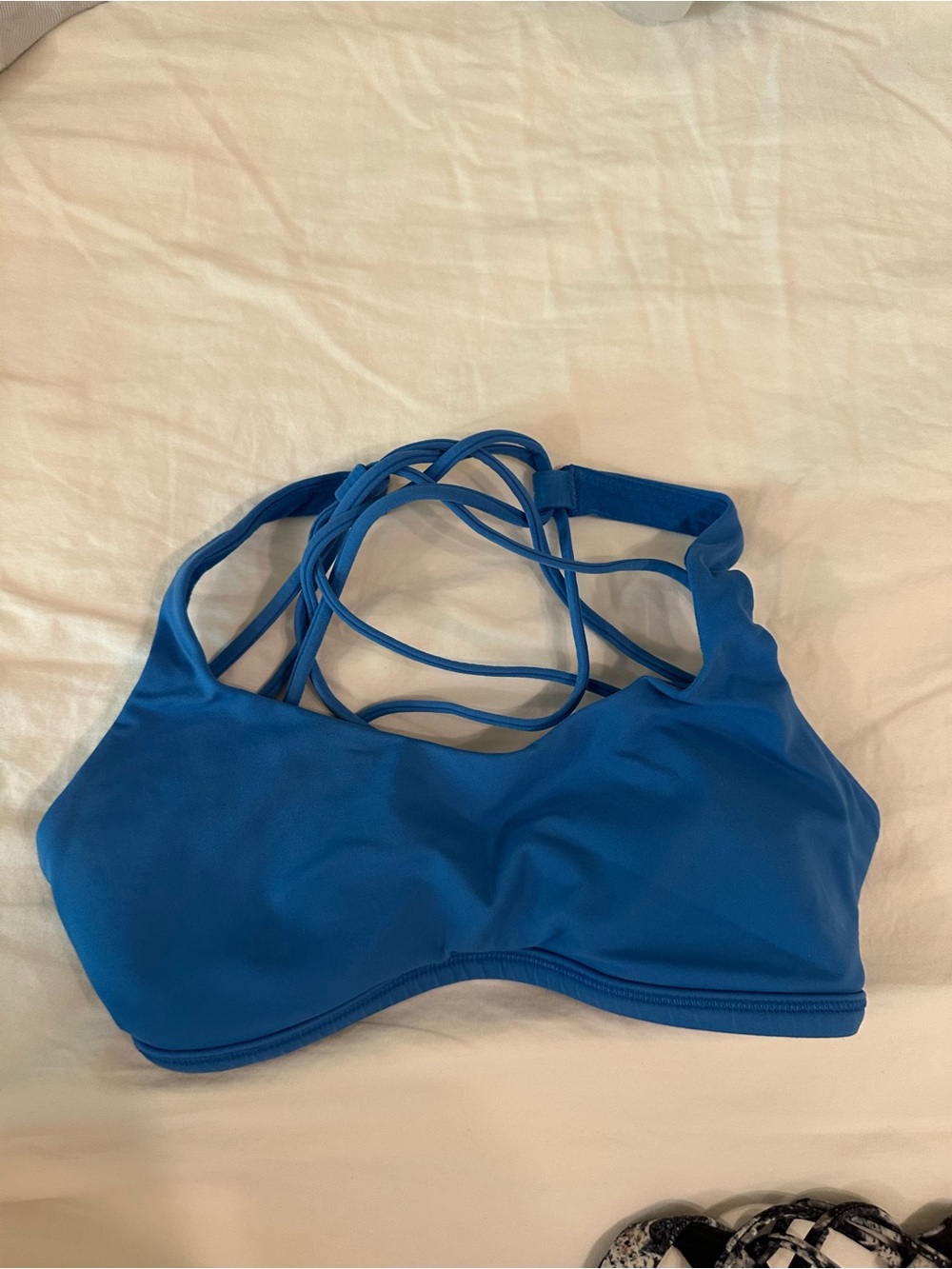 lululemon athletica Electric Blue free to be wild Strappy Sports Bra